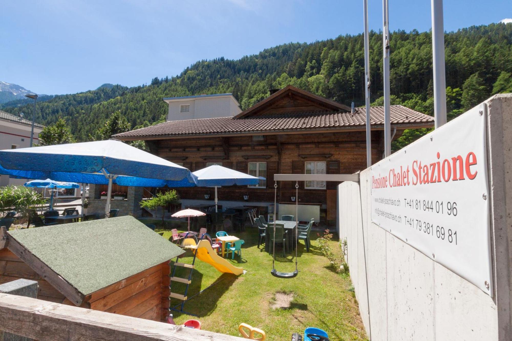 Ristorante Pensione Chalet Stazione Hotel Poschiavo Exterior photo